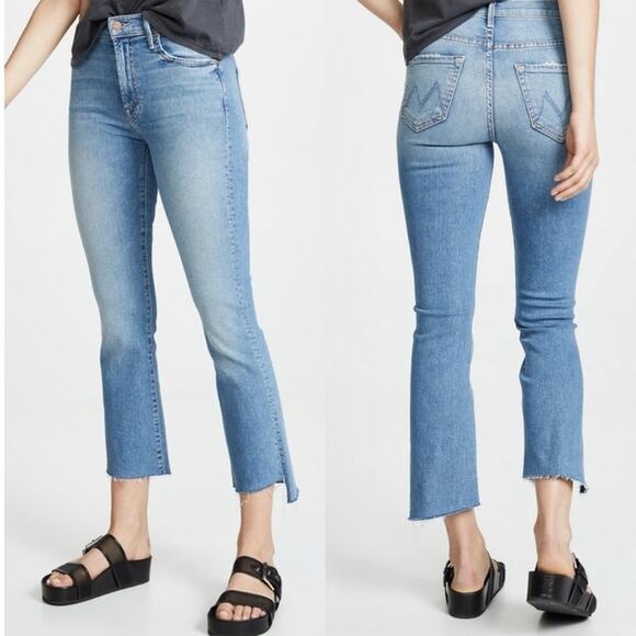 MOTHER Denim - mother insider crop step fray shoot to thrill cropped jeans size 27